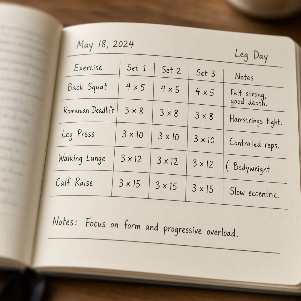 Workout Log Page